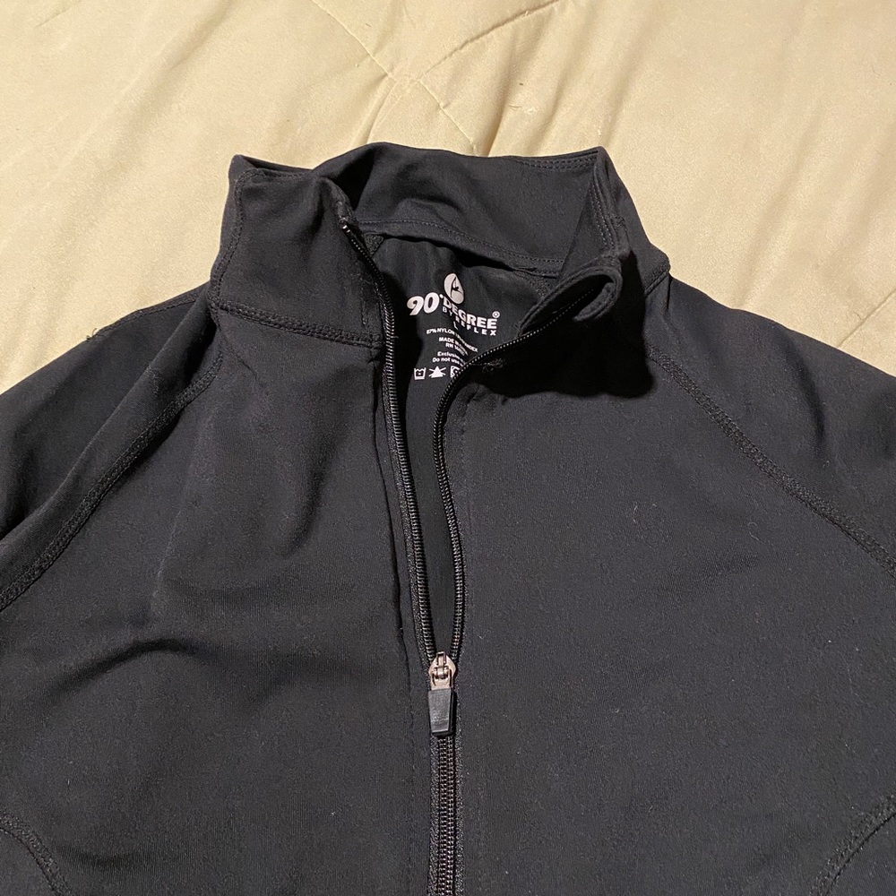 Women’s Black Nylon/Spandex Athletic jacket, size L - Picture 3 of 4